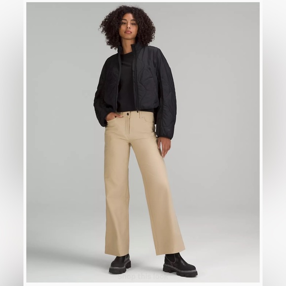 lululemon athletica Pants - NWT Lululemon City Sleek 5 Pocket High-Rise Wide-Leg Pant 
Light Utilite…